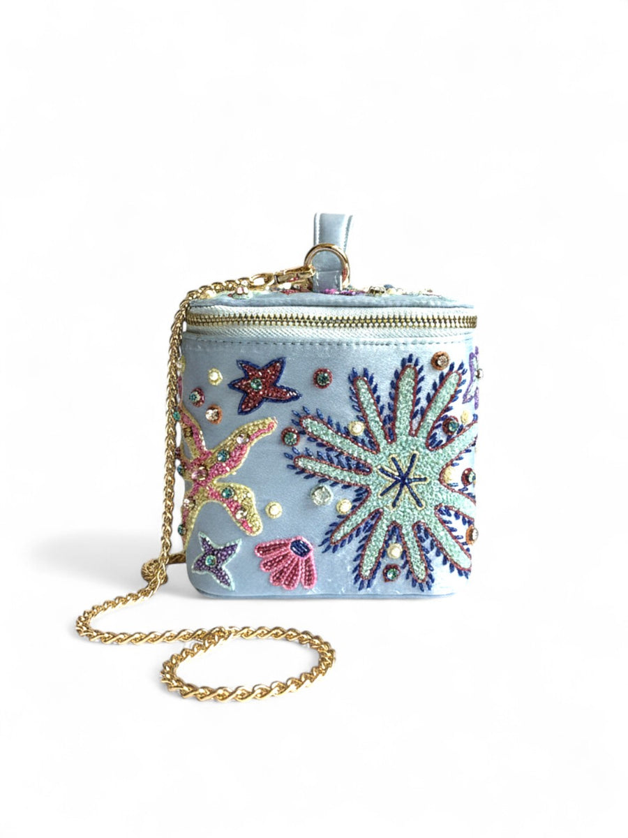 Selene Vanity Blue Makeup Bag