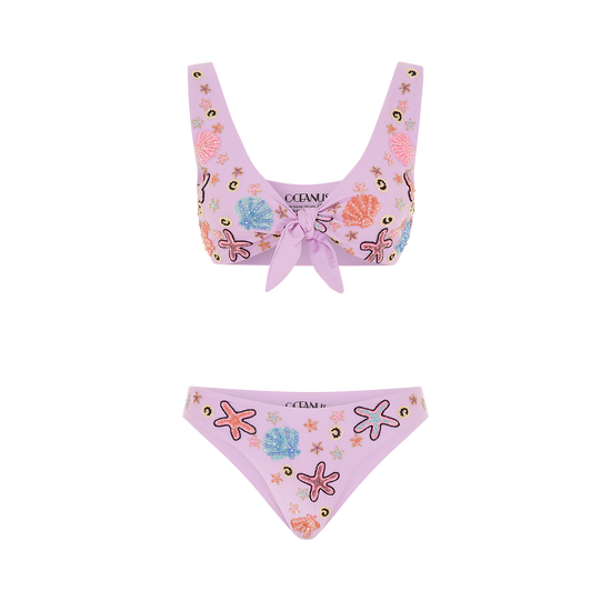 Orla Tie In The Middle Bikini Set Lilac