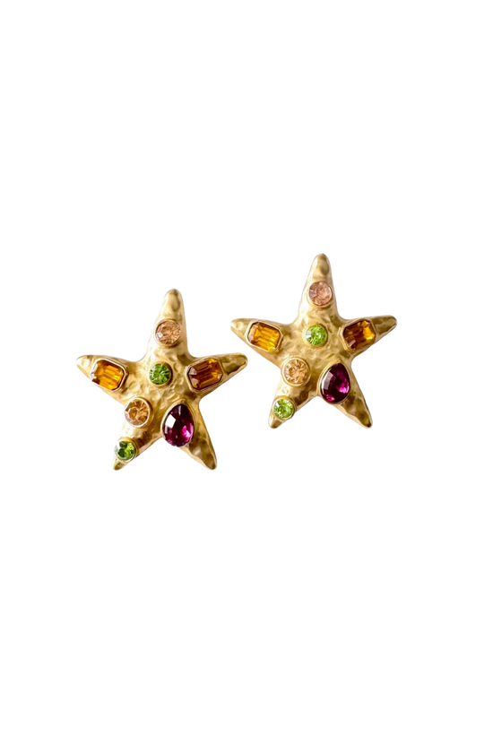 Gold Star Earrings from Oceanus