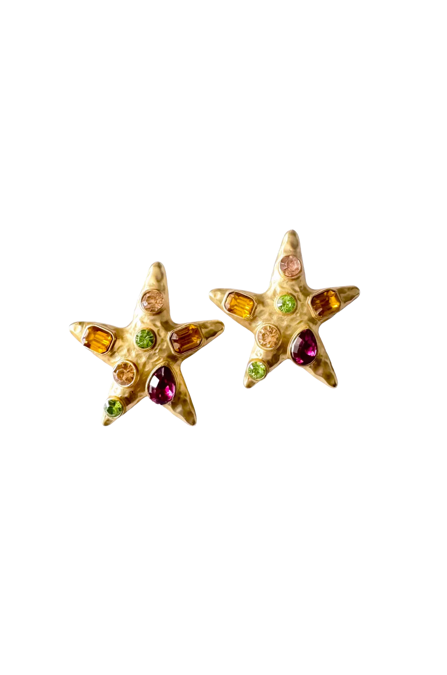 Gold Star Earrings from Oceanus