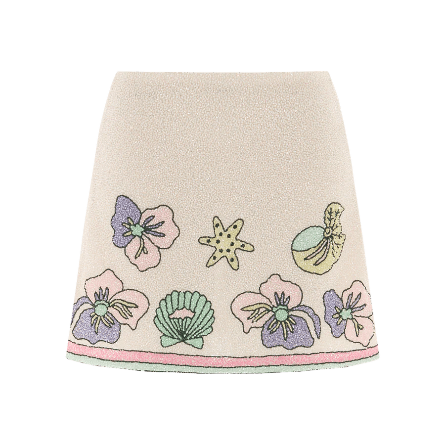 Tallulah Crystal Co-Ord Mini Skirt Multi Colour