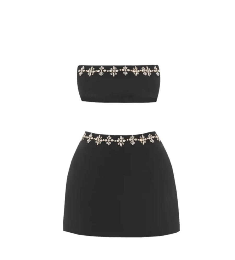Aaliyah Co-Ord Black - Oceanus Swimwear