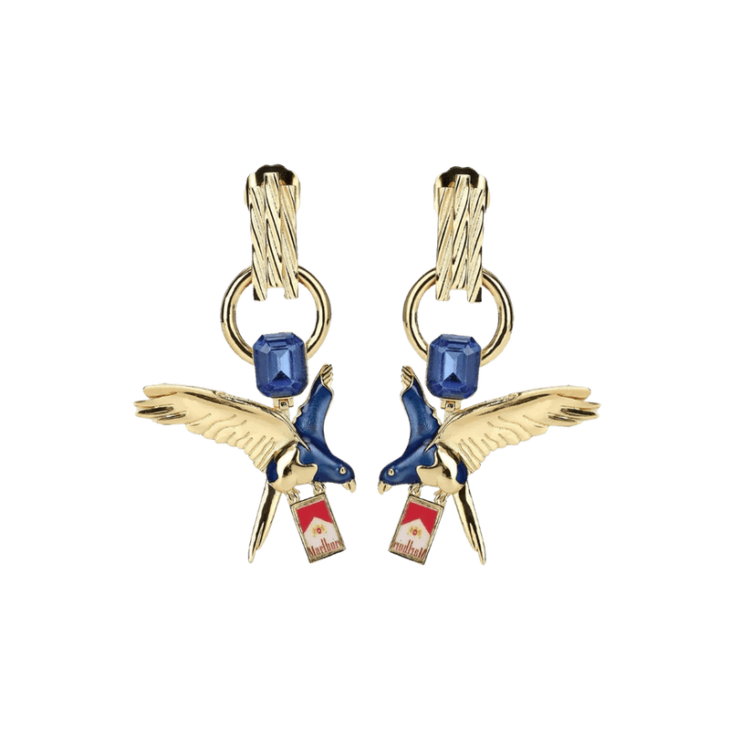 The Smoking Bird Earrings - Oceanus Swimwear