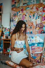 Venice Hand - Embroidered Co - Ord Skirt - Oceanus Swimwear
