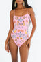 Mirrored Sea One Piece Swimsuit Pink