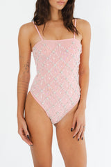 Calliope Embellished Swimsuit Pink - Oceanus Swimwear