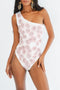 Seashell Hand Beaded One Piece Swimsuit White