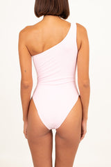Paisley One Shoulder Luxe Swimsuit Pink - Oceanus Swimwear