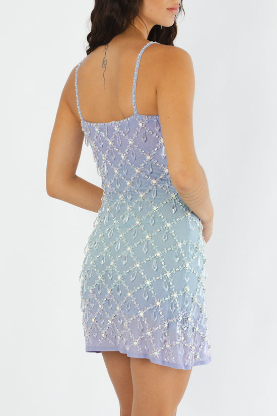 Arabella Hand Beaded Crystal Dress Ombre