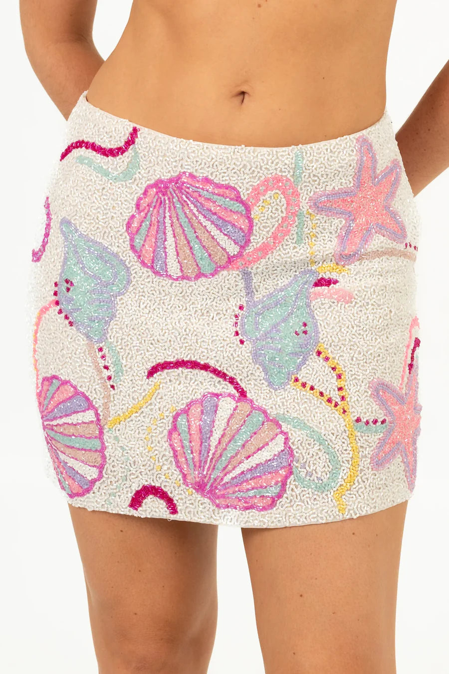 Celeste Beaded Co ord Skirt - Oceanus Swimwear