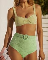 Heidi Hand Beaded Bikini Bottom - Oceanus Swimwear