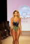 Palm Dusk Scoop Swimsuit Black Plam Tree