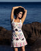 Oceanus x Zandra Rhodes Dream Shell Mini Dress White