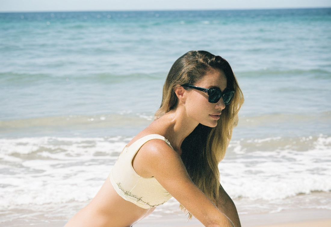 Oceanus x SOJOS Melody Sunglasses Black