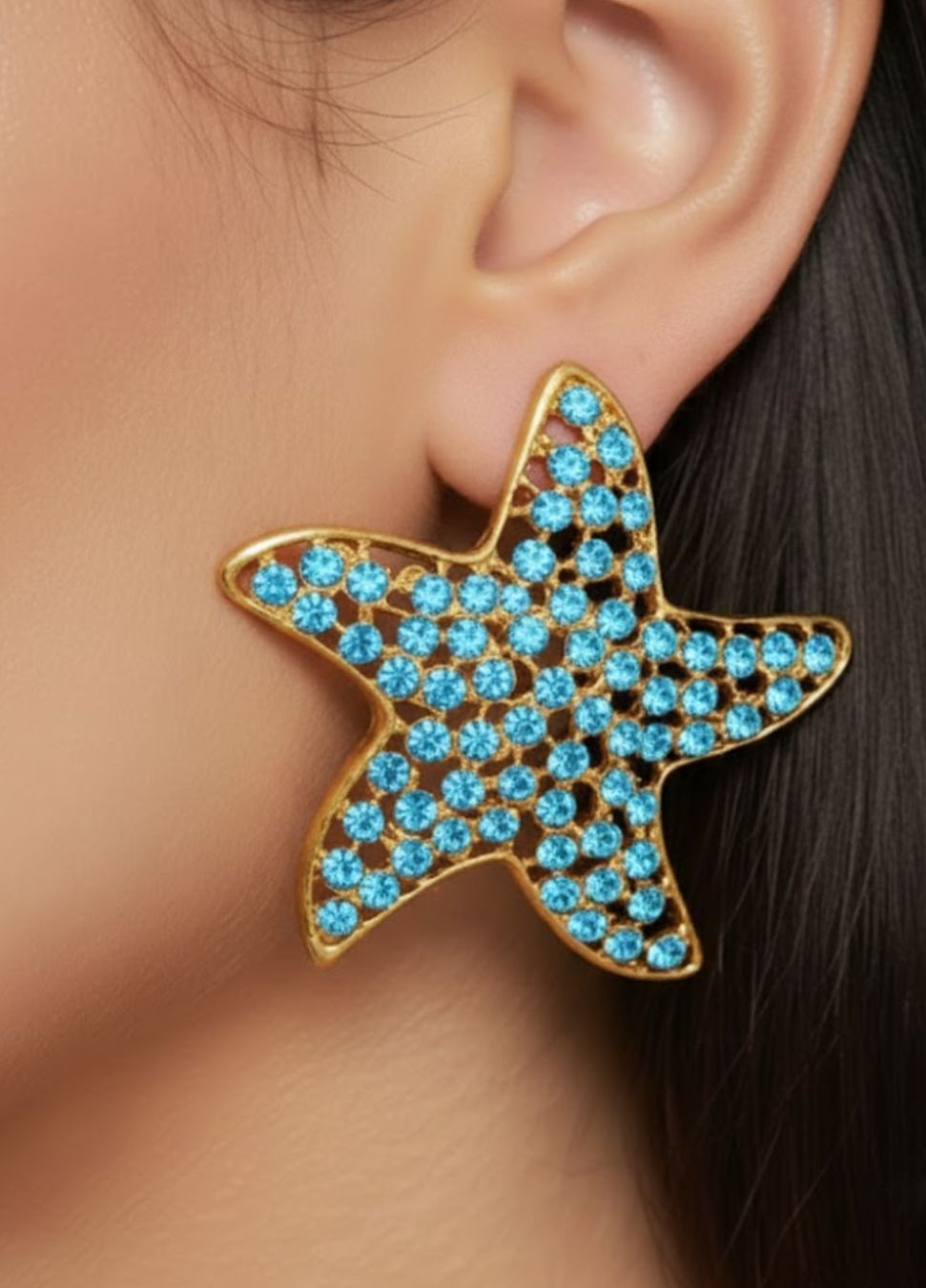 Stella's Blue Starfish Earrings