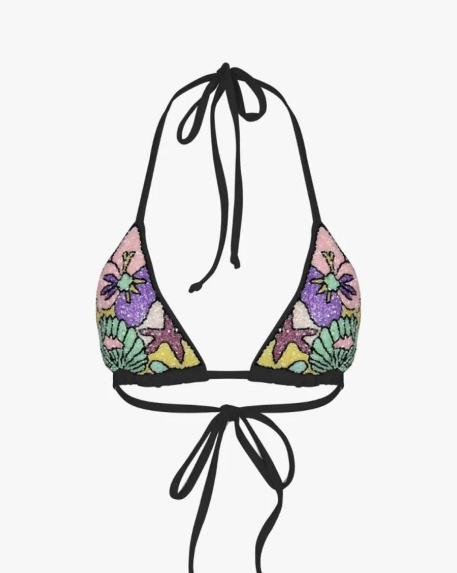 Talia Hand Embroidered Multi Colour Bikini Top