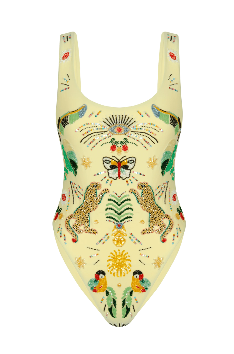 Willow Hand Embroidered Swimsuit Multi Colour