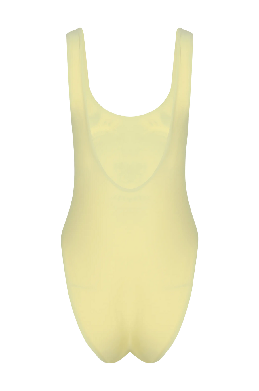 Willow Hand Embroidered Swimsuit - Yellow Swimsuit Pack Shot Back View | Oceanus Swimwear