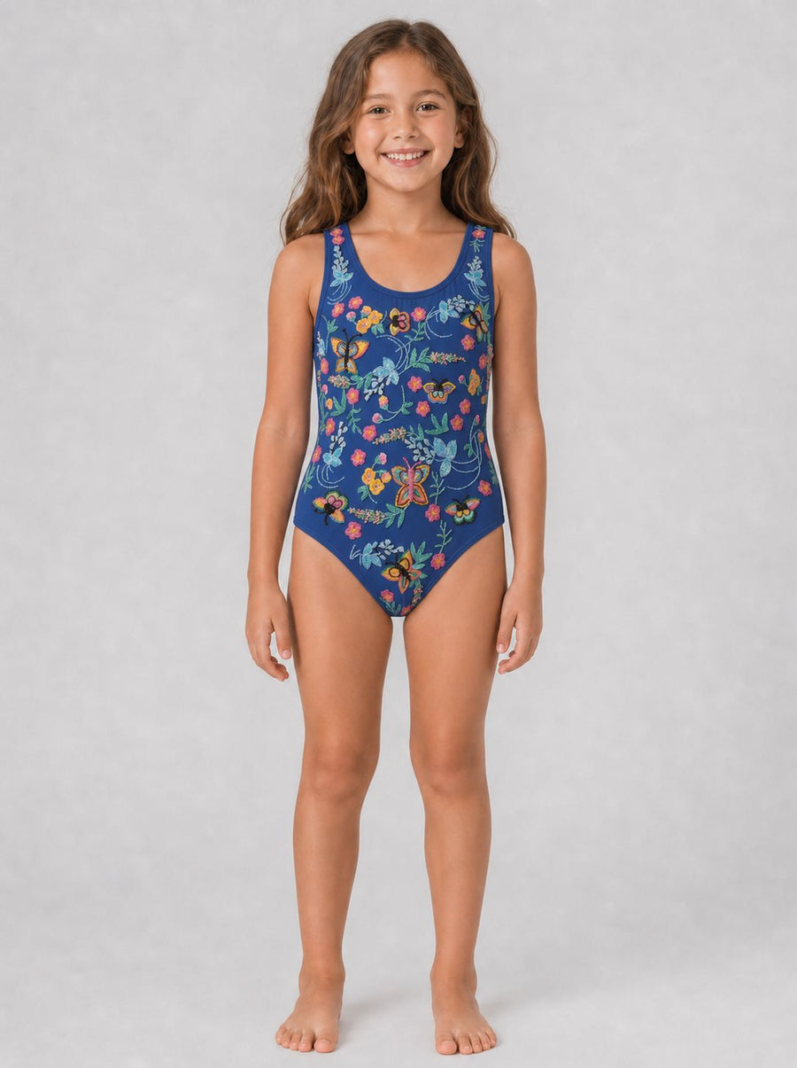 Alabama Floral Kids Swimsuit Multi Colour