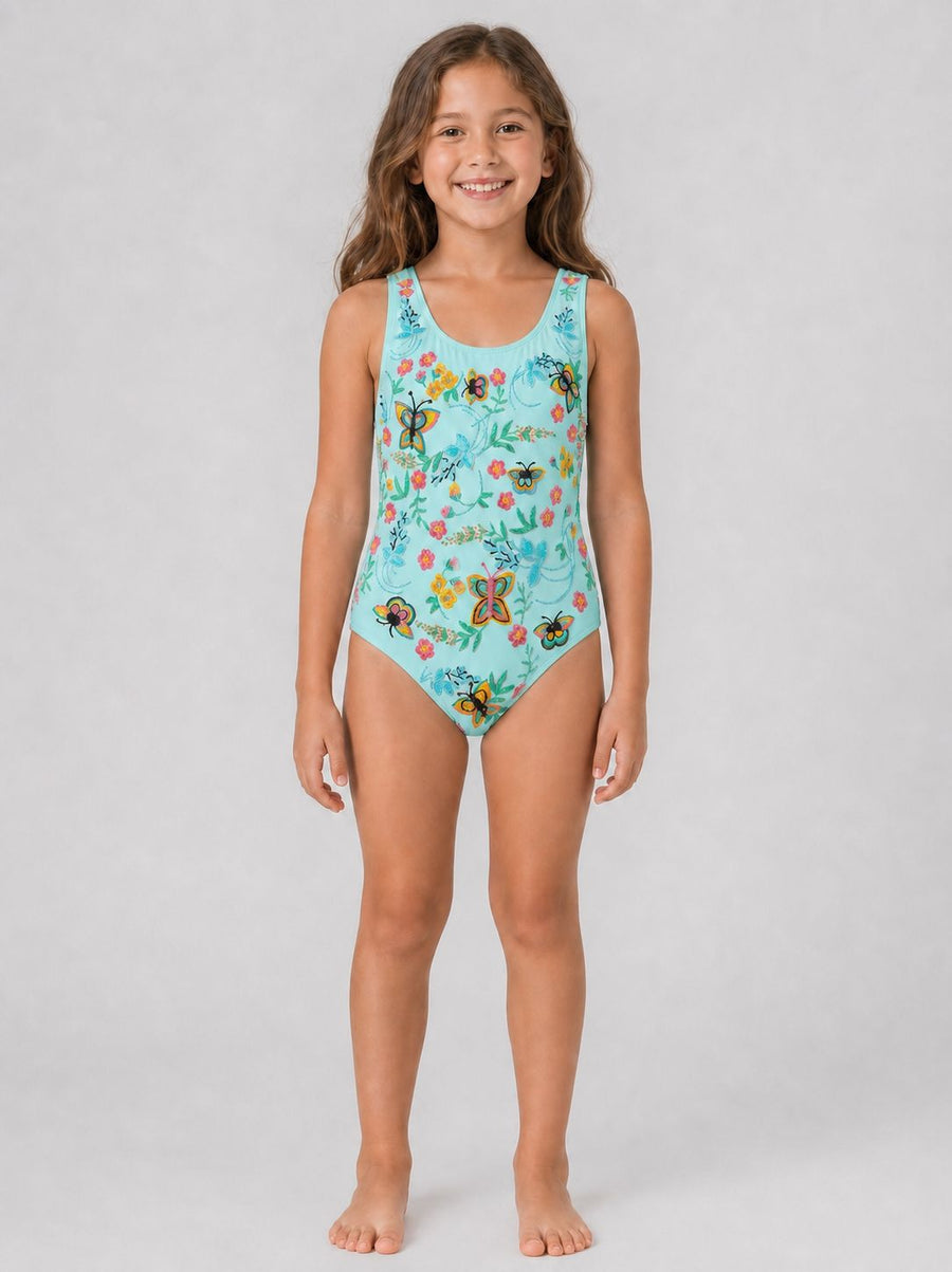 Alabama Floral Kids Swimsuit Multi Colour