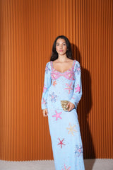 Crescent Shell Bell Sleeve Dress - Oceanus Swimwear