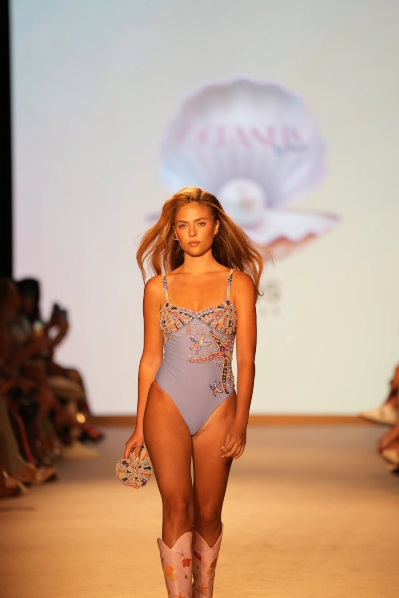 Selene Sea Shell Swimsuit Purple