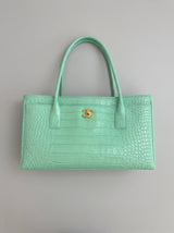 Chanel small tote Crocodile Embossed Calfskin & Gold-Tone Metal Green