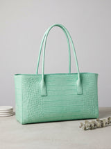 Chanel small tote Crocodile Embossed Calfskin & Gold-Tone Metal Green