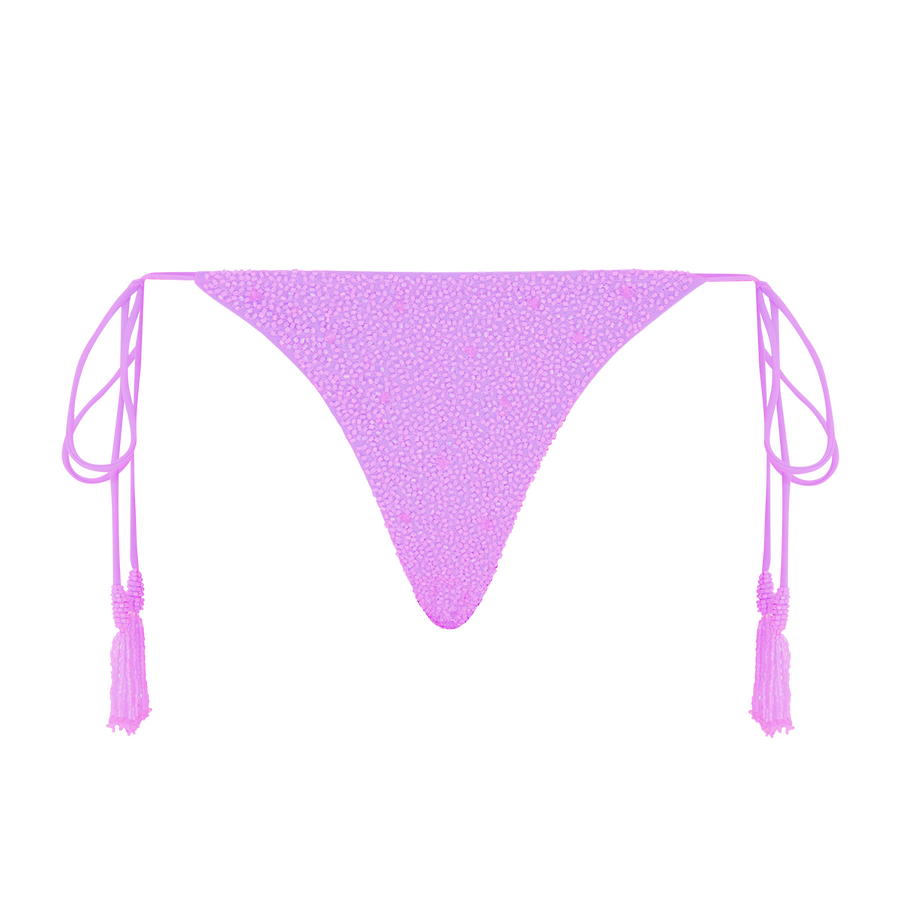 Nixie Tropical Low Coverage Pink Bikini Bottoms