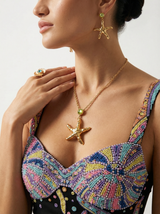 Pearl Drop Starfish Necklace