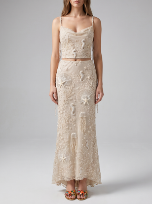 Delphine White Maxi Co-ord Skirt