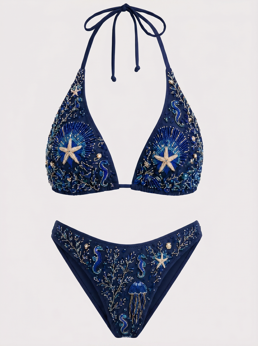 Coralie Navy Bikini Bottom