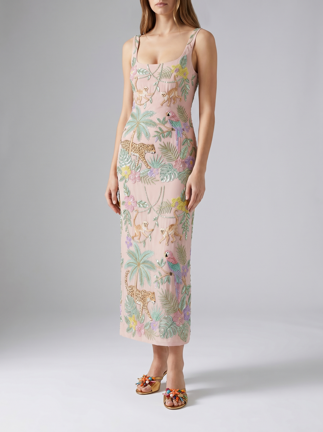 Pink Leopard Jungle Maxi Dress