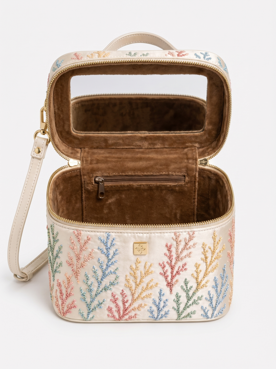 Coral Garden Vanity Bag