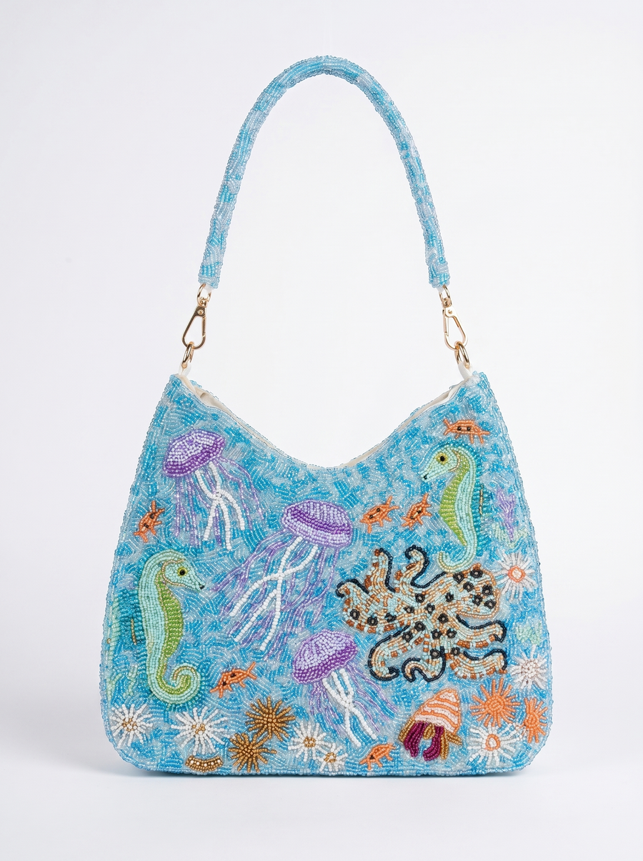 Jellyfish Blue Hand Bag