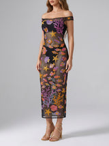 Coraline Black Sheer Maxi Dress
