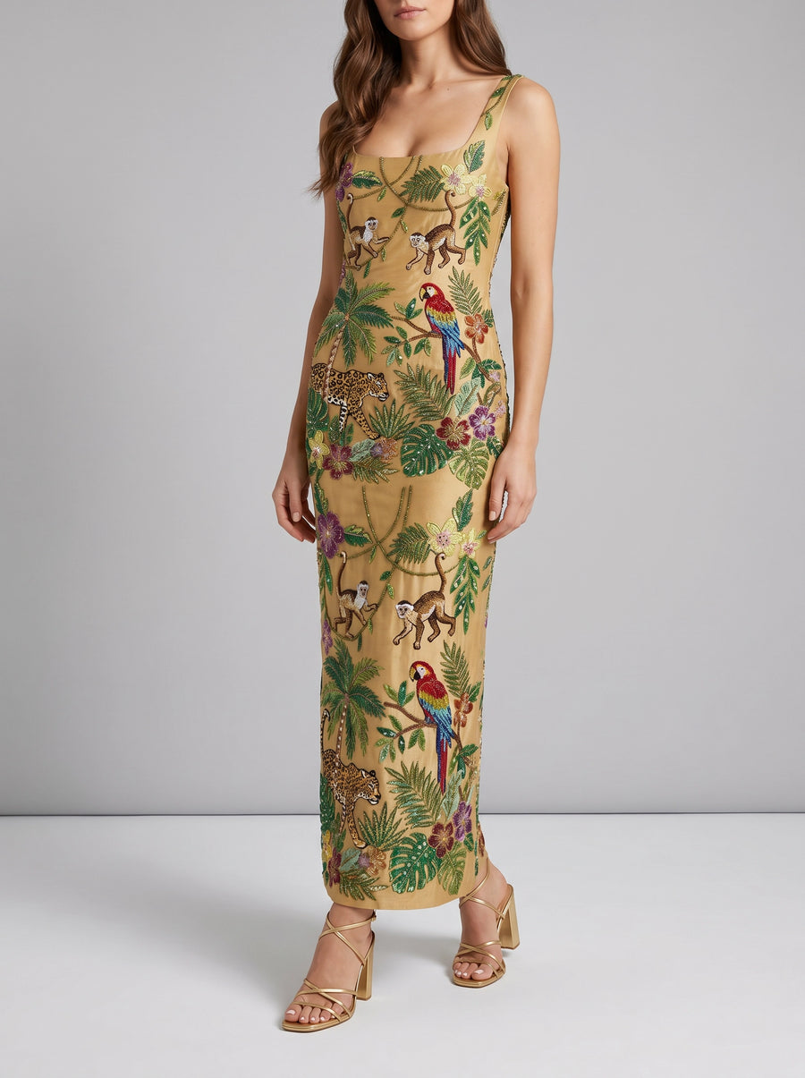 Tropica Gold Maxi Dress
