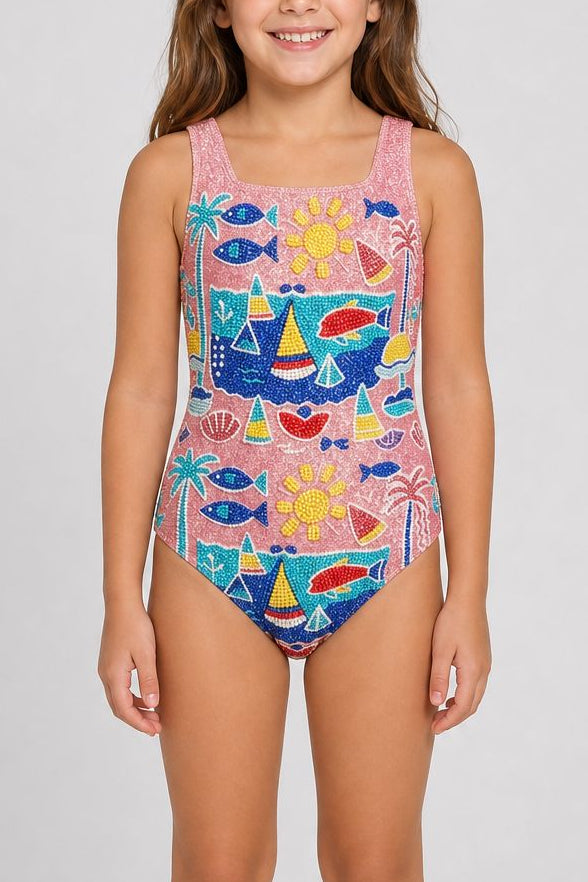 Lume Swell Kids Swimsuit Multi Colour