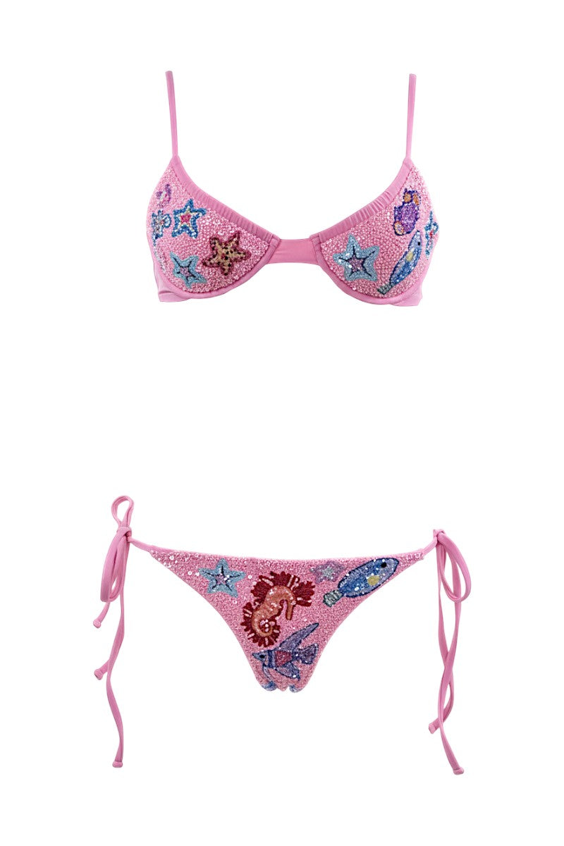 Oceanus x The Red Sea  صوت Sout Underwire Bikini Top in Pink
