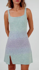 Amara Dress in Blue Lilac Ombre