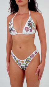 Jellyfish Bikini Top in White