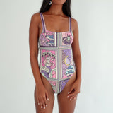 Talia Hand Beaded Multi-Coloured Crystal Swimsuit