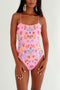 Mirrored Sea One Piece Swimsuit Pink