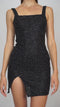 Sofia Hand Beaded Party Dress Black