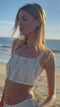 Aphrodite's White Beaded Co-ord Skirt - Daphne x Oceanus