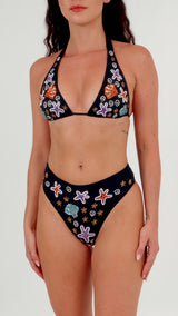 Scarlett Hand Embroidered Luxe Bikini Top