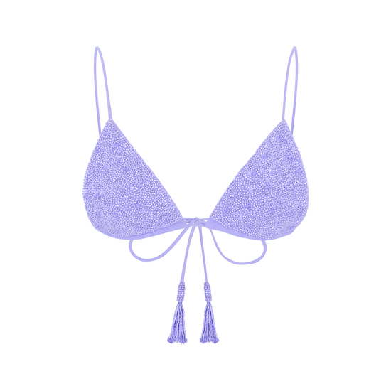 Nixie Triangle Shape Bikini Top in blue