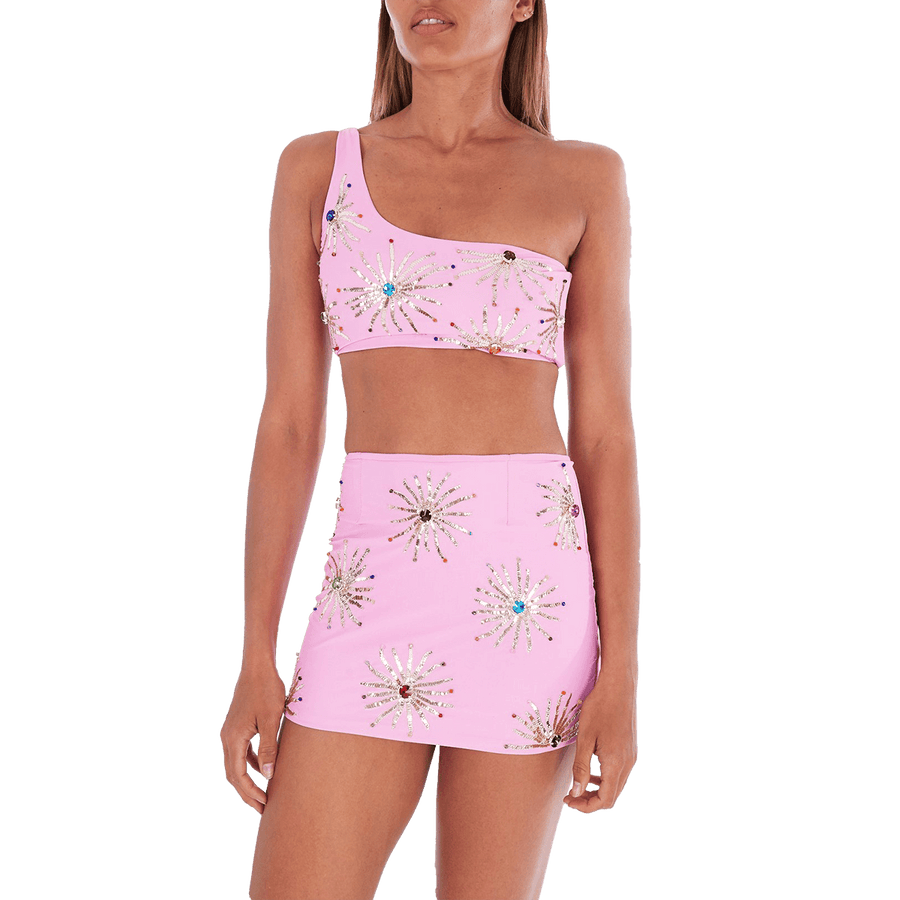 Callie Co - ord Pink Top - Oceanus Swimwear