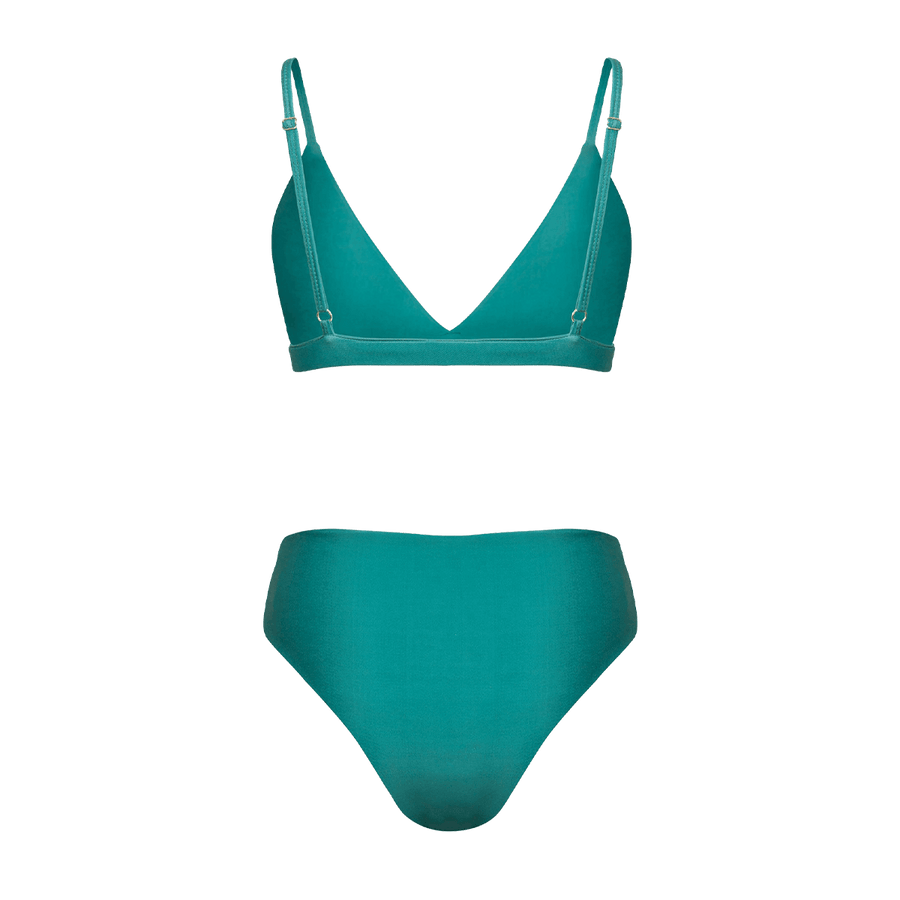 Ursula Bikini Dark Green Lycra - Oceanus Swimwear