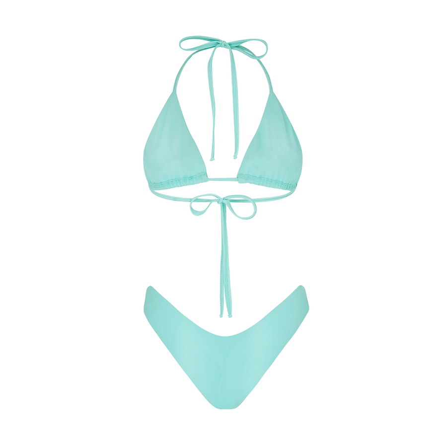 Paulette Bikini Blue Top - Oceanus Swimwear